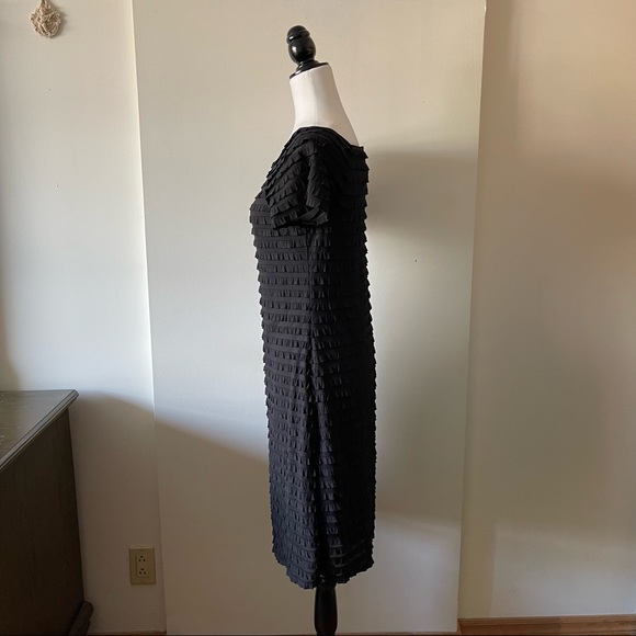 90s vintage Little Black Dress cocktail body on ruffles tiers - Picture 5 of 9